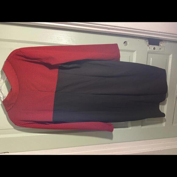 Vintage inspired -Homyee  Red and Black Dress with Peter Pan Collar XL - Picture 5 of 8
